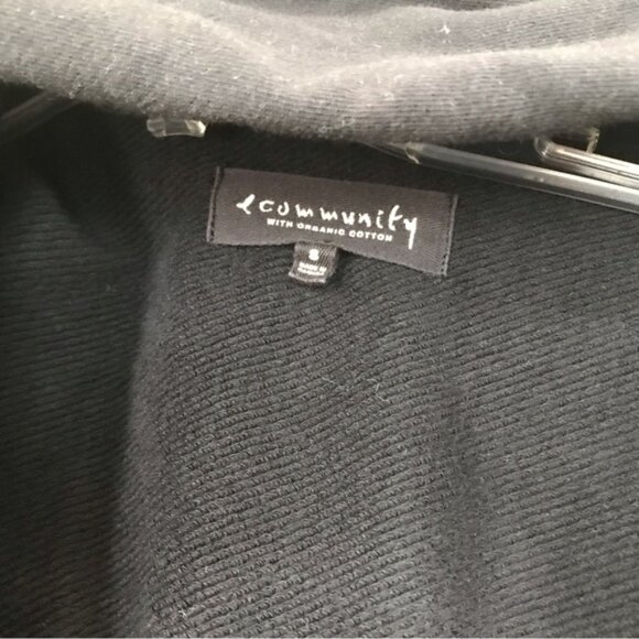 ARITZIA Community Cotton Open Hood Wrap Cardigan Oversize Jacket Sweatshirt Belt - Picture 9 of 16